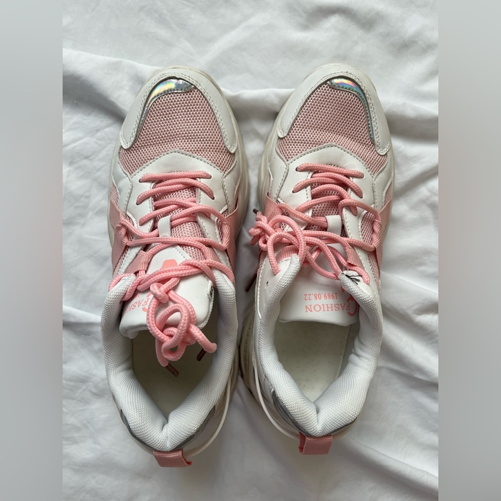 Pink and White Shoes